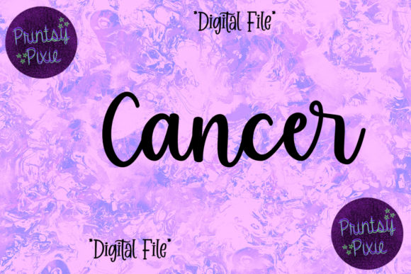 Cancer Zodiac Sign Graphics for Crafts and Commercial Use