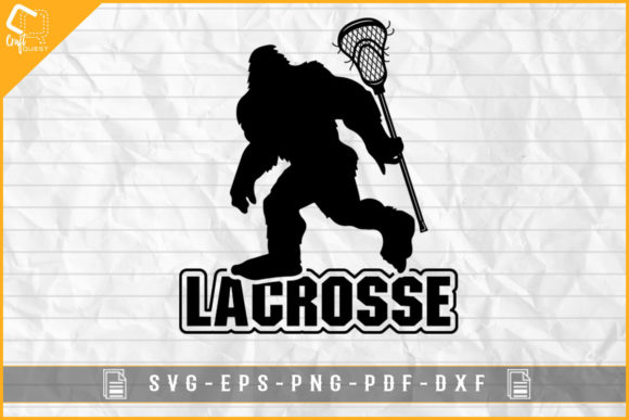 Funny Bigfoot Playing Lacrosse Game Svg for Crafts and Graphics