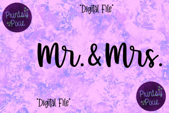 Mr Mrs Couple Graphics for Crafts and Creative Projects