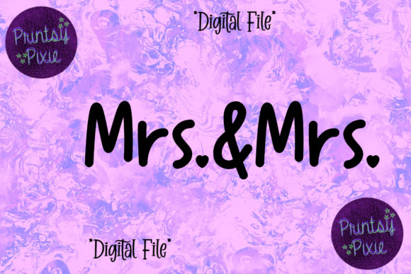 Mrs and Mrs Couple Graphics for Crafts and Branding