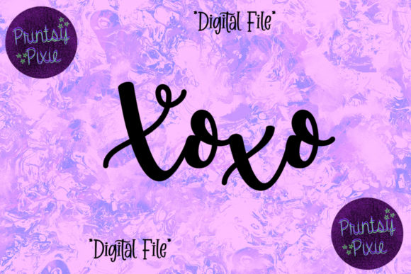 XOXO Hugs and Kisses I Love You Graphics for Crafts