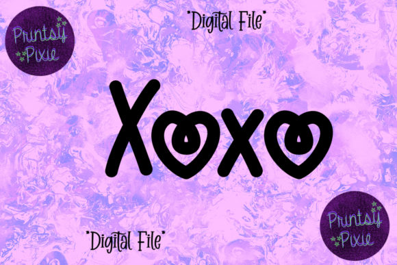 XOXO Valentines Day Graphics for Crafts and Design